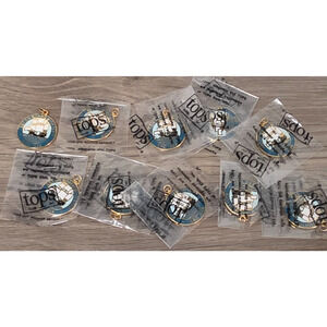New Vintage TOPS 7/8" Charm Lot Of 10 Get on Board With TOPS 1999 - Weight Loss